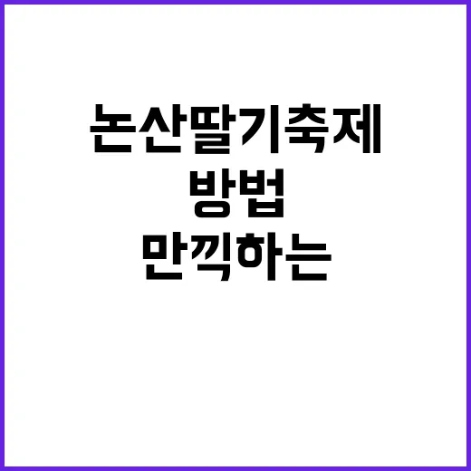 논산딸기축제를 만끽…