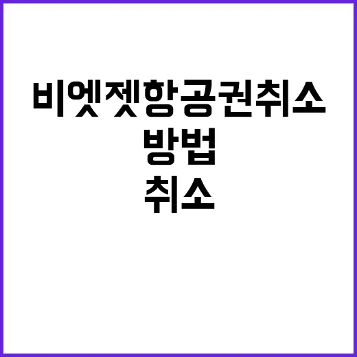 비엣젯 항공권 취소…