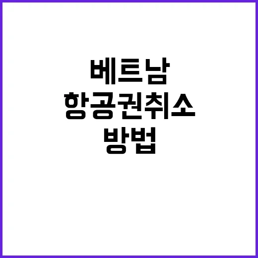 베트남 항공권 취소…
