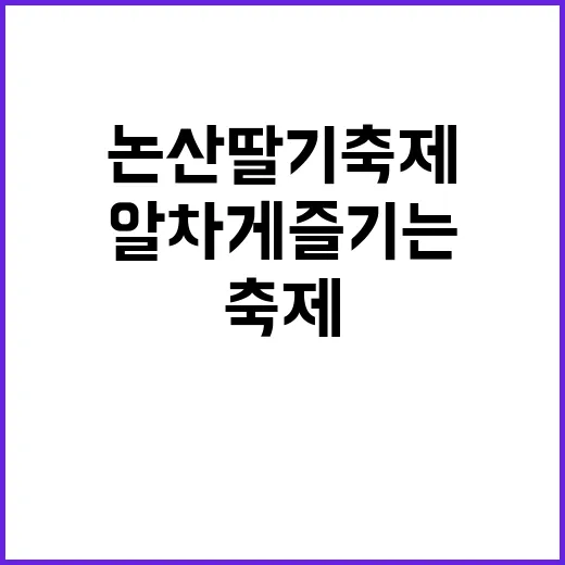 논산딸기축제를 알차…