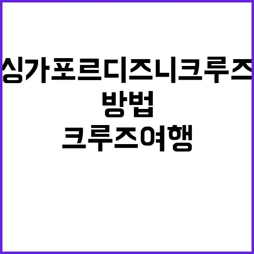 싱가폴 디즈니 크루…