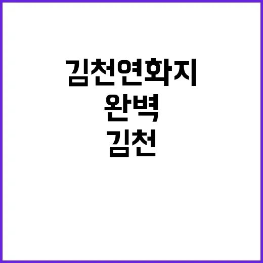 김천 연화지를 완벽…