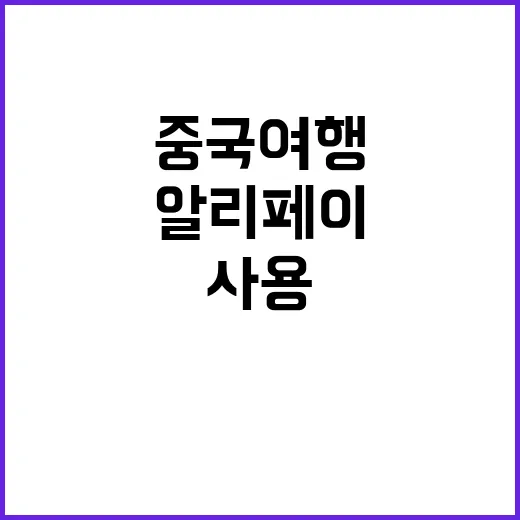 중국 여행 중 알리…