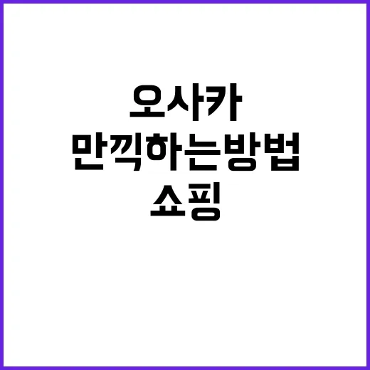 오사카에서 쇼핑을 …