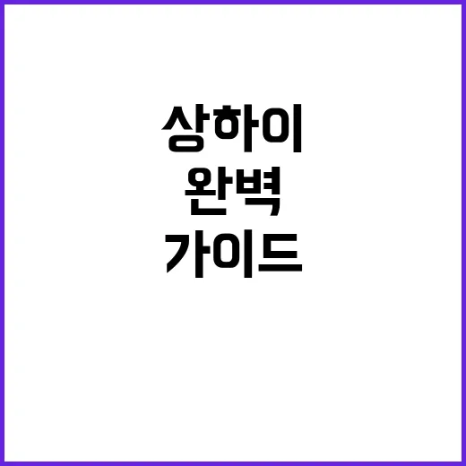 상하이를 완벽하게 즐기는 방법: 여행자 가이드