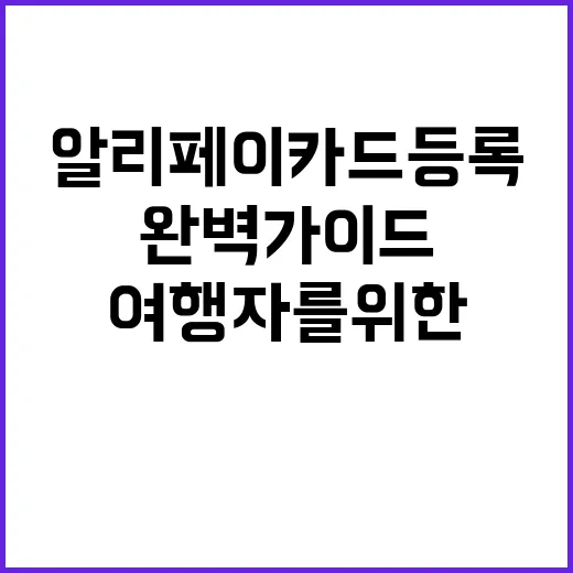 알리페이 카드등록 …