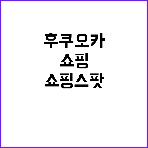 후쿠오카에서 쇼핑을…