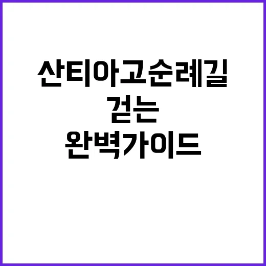 산티아고 순례길을 …