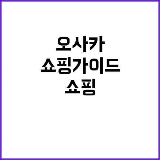 오사카에서 쇼핑을 …
