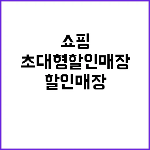 초대형 할인매장에서…