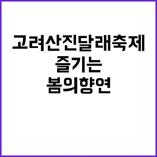 고려산 진달래축제 …