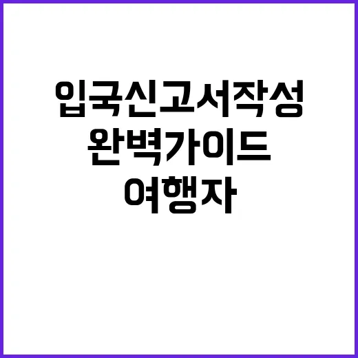 일본 입국신고서 작…