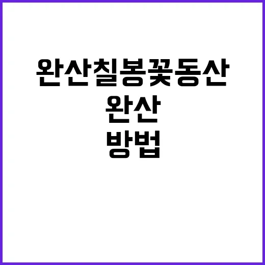 완산칠봉꽃동산을 만…