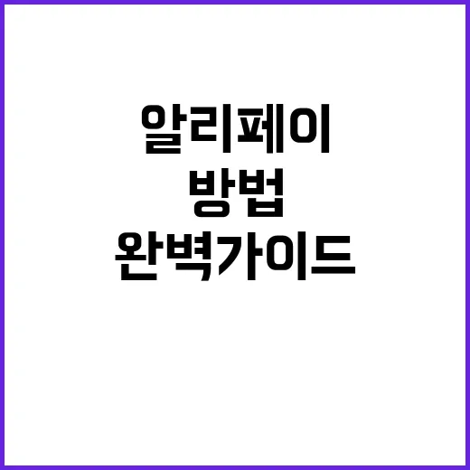 알리페이를 사용하는…