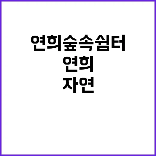 연희숲속쉼터에서 자…