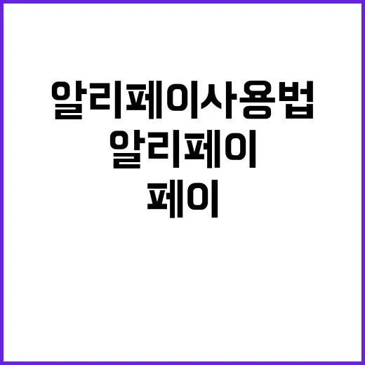 알리페이 사용법: …