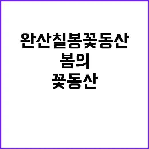 완산칠봉꽃동산을 즐…