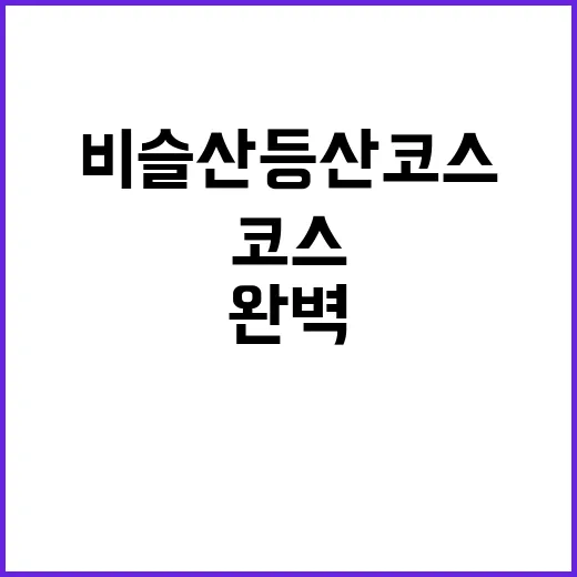 비슬산 등산코스를 …