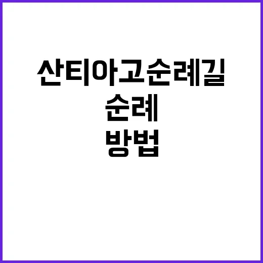 산티아고 순례길을 …