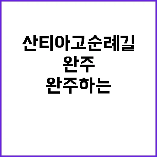 산티아고 순례길을 …