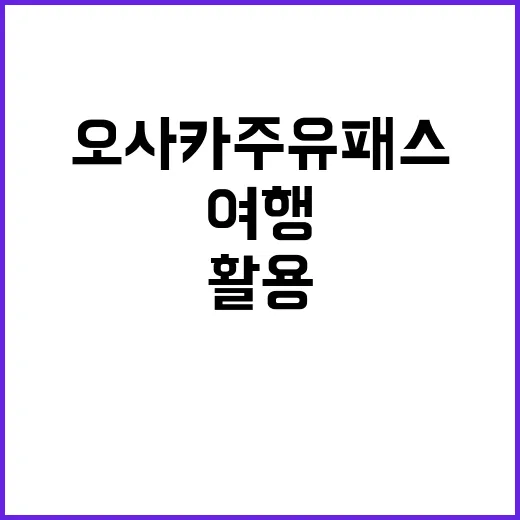 오사카 주유패스를 …