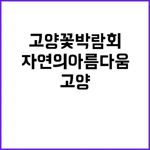 고양 꽃박람회를 즐…