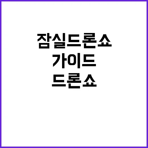 잠실 드론쇼를 즐기…