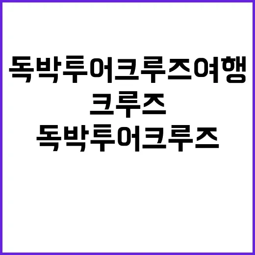 독박투어 크루즈 여…