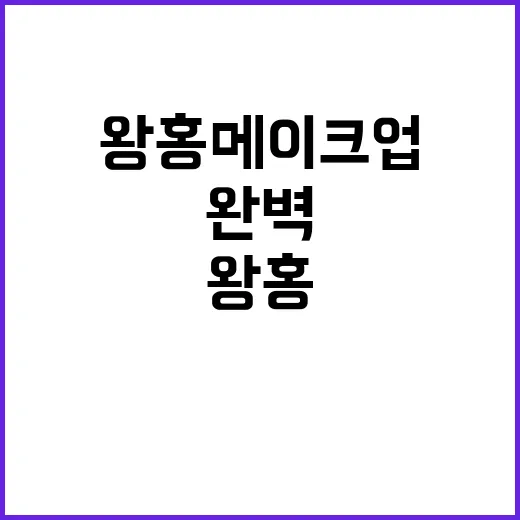 왕홍 메이크업을 완…