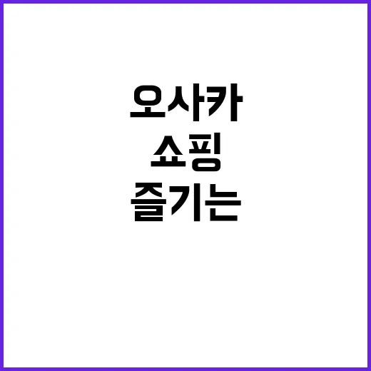 오사카에서 쇼핑을 …