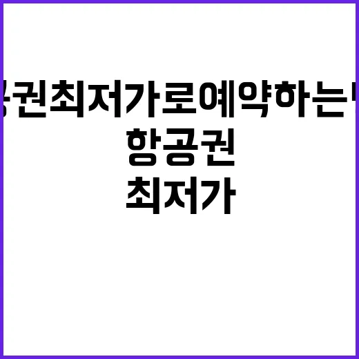 항공권 최저가로 예…