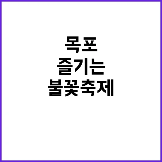 목포 불꽃축제를 즐…