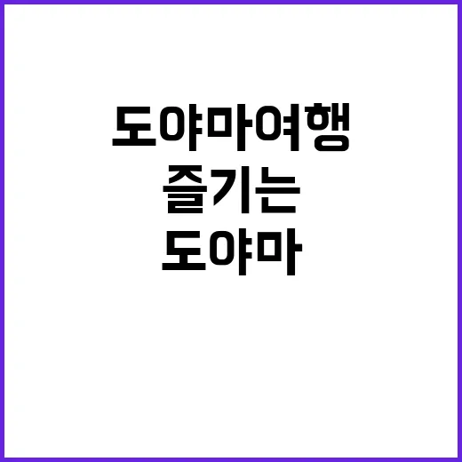 도야마 여행을 완벽하게 즐기는 방법