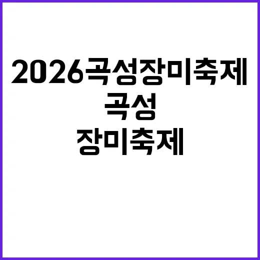2026 곡성 장미축제를 마음껏 즐기는 방법