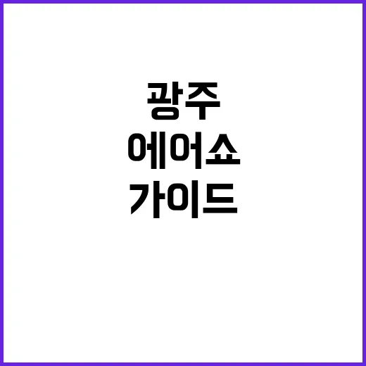 광주 에어쇼를 즐기는 방법: 초보자를 위한 가이드