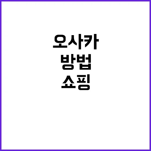 오사카에서 쇼핑을 …