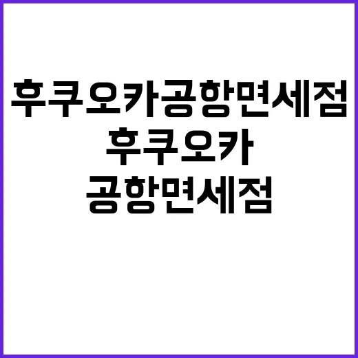 후쿠오카 공항 면세점을 최대한 활용하는 방법