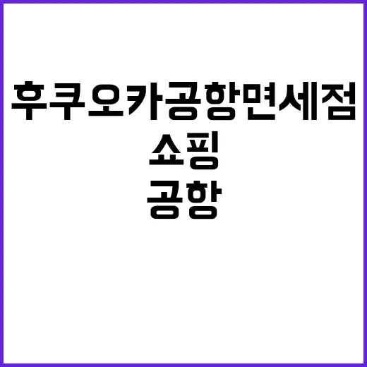 후쿠오카 공항 면세…