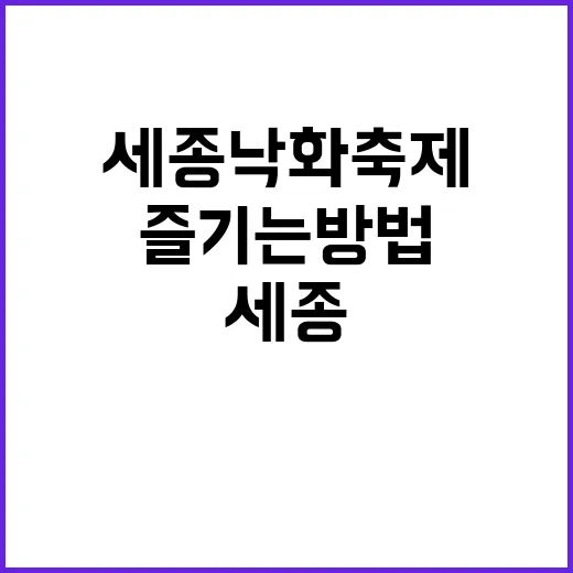 세종 낙화축제를 제…