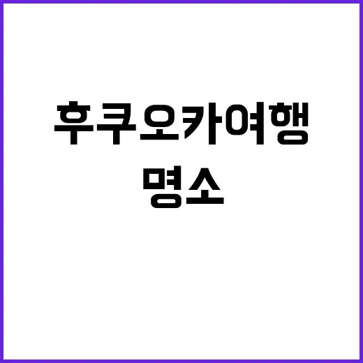 후쿠오카 여행 시 …