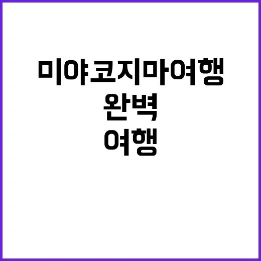 미야코지마 여행을 …