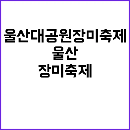 울산대공원 장미축제를 만끽하는 방법