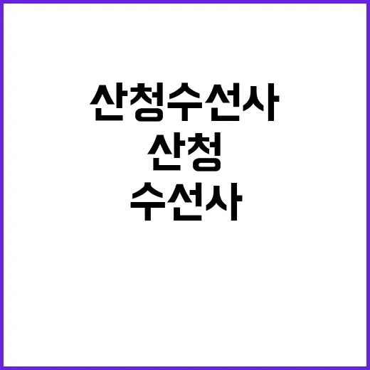 산청 수선사를 제대…