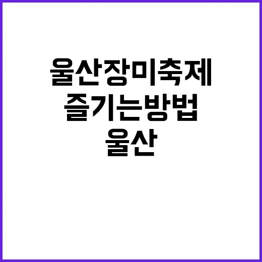 울산 장미축제를 즐…