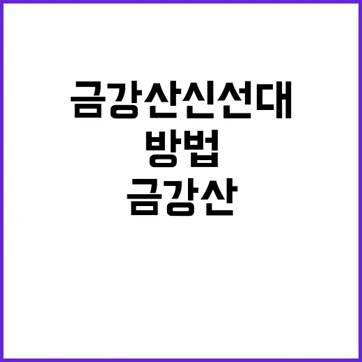 금강산 신선대에서 자연의 경이로움을 경험하는 방법