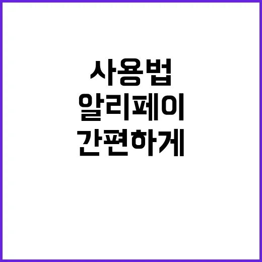 간편하게 따라하는 알리페이 사용법