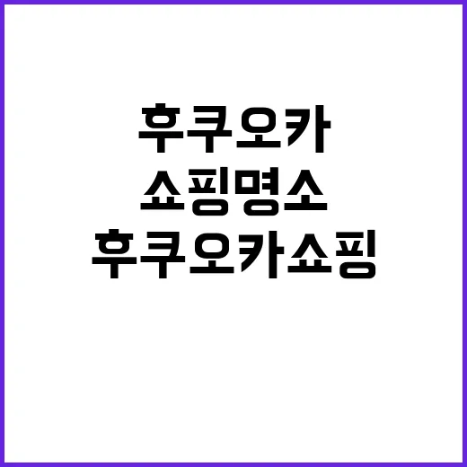 후쿠오카 쇼핑의 매…