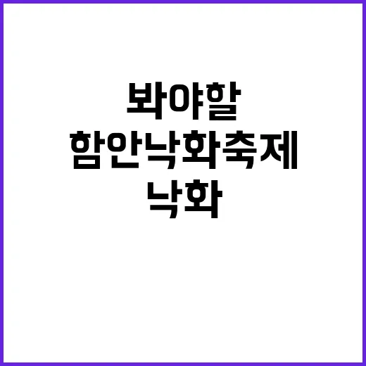 함안 낙화축제 즐기는 방법: 봄에 꼭 가봐야 할 축제