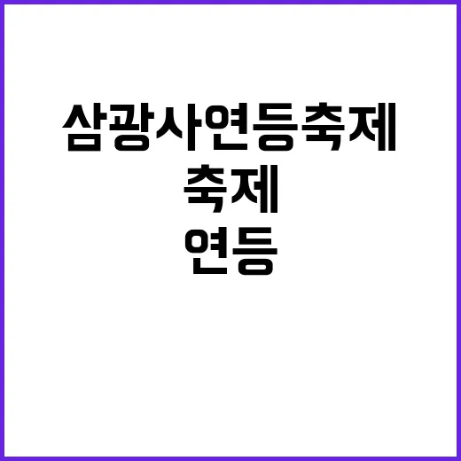 삼광사 연등축제의 …