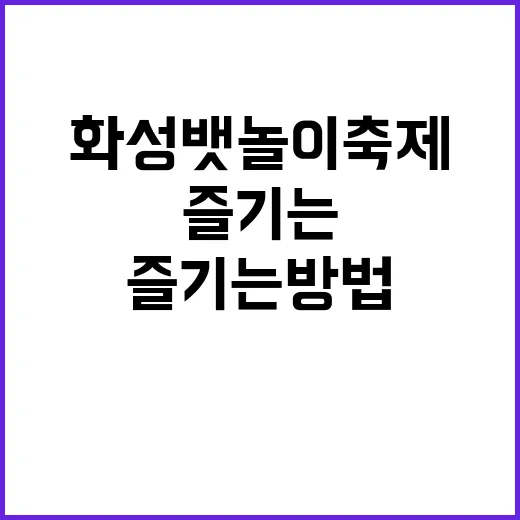 화성뱃놀이축제를 즐…
